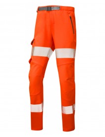 Leo Starcross Women's Stretch Work Trouser Orange - Short Leg